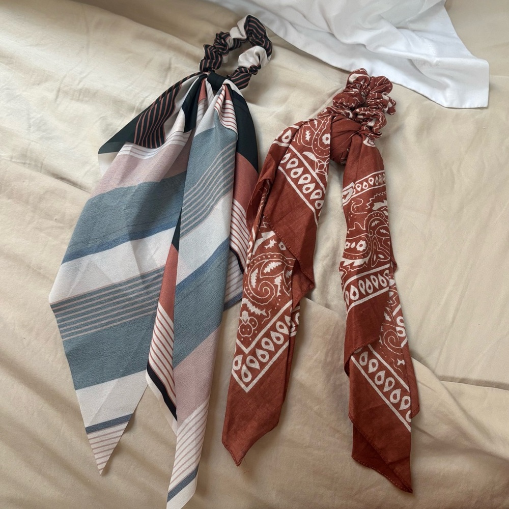 Madewell Geometric and Paisley Hair Scrunchies
